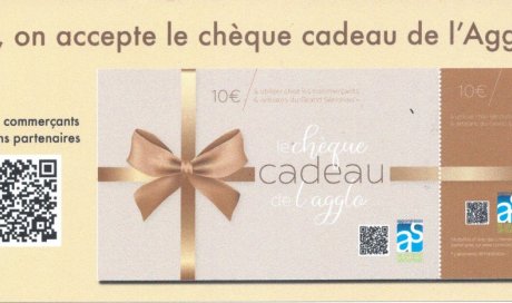 Cheque cadeau de l'agglo